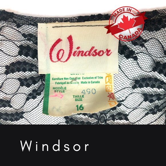 Windsor Made in Canada Black Lace cap split sleeve midi jacket / Lace jacket 16 - Picture 5 of 5